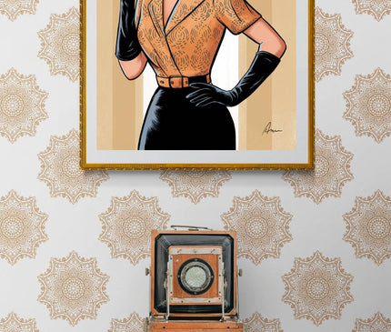 affiche femme vintage