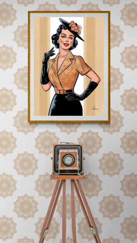 affiche femme vintage