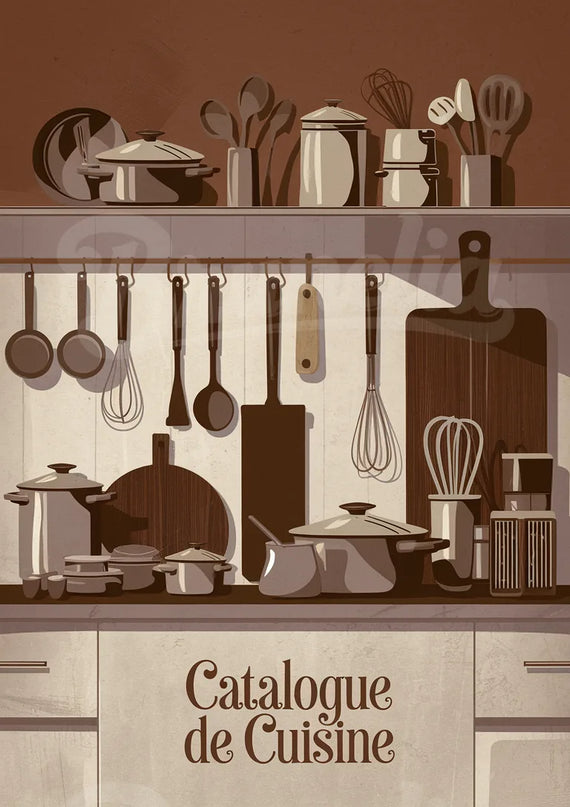 affiche cuisine ustensiles anciens vintage 1