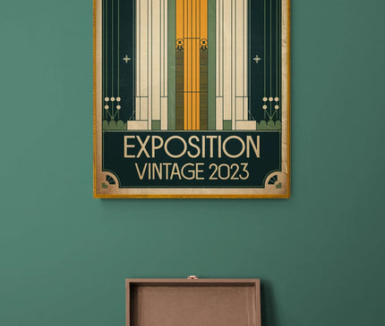 affiche exposition vintage