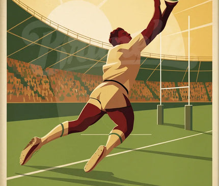 affiche rugby vintage 2