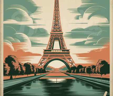 affiche de voyage vintage