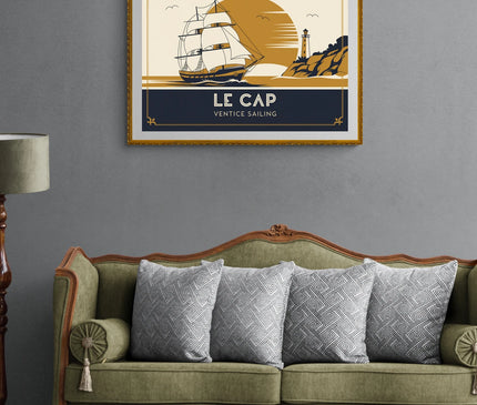 Affiche bateaux anciens rétro Le Cap