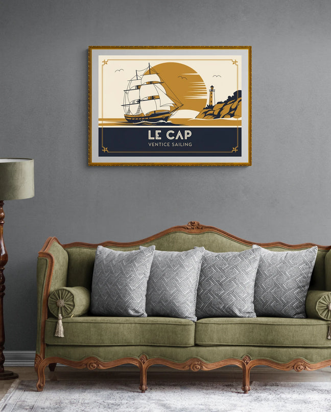Affiche bateaux anciens rétro Le Cap