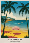 Affiche Le Lavandou Côte d'Azur rétro