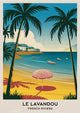 Affiche Le Lavandou Côte d'Azur rétro