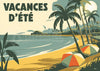 Affiche Vacances d'été tropicales style art déco