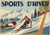 Affiche Skieur Alpin Vintage Années 1930