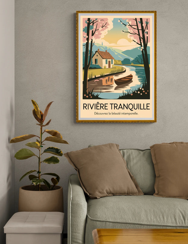 affiche paysage vintage