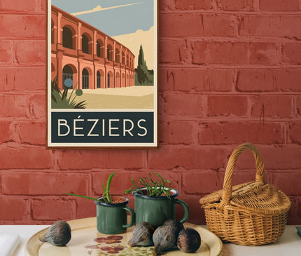 Affiche vintage Béziers
