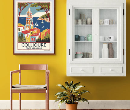 affiche collioure rétro