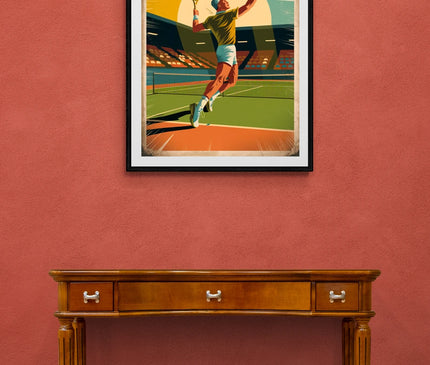 Affiche vintage balle de tennis