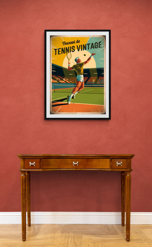 Affiche vintage balle de tennis