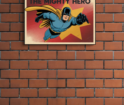 affiche super heros vintage