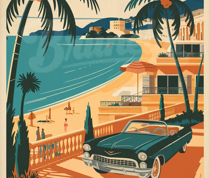 affiche vintage cote d azur 2