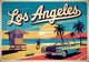 Affiche Los Angeles Californie rétro décapotable plage
