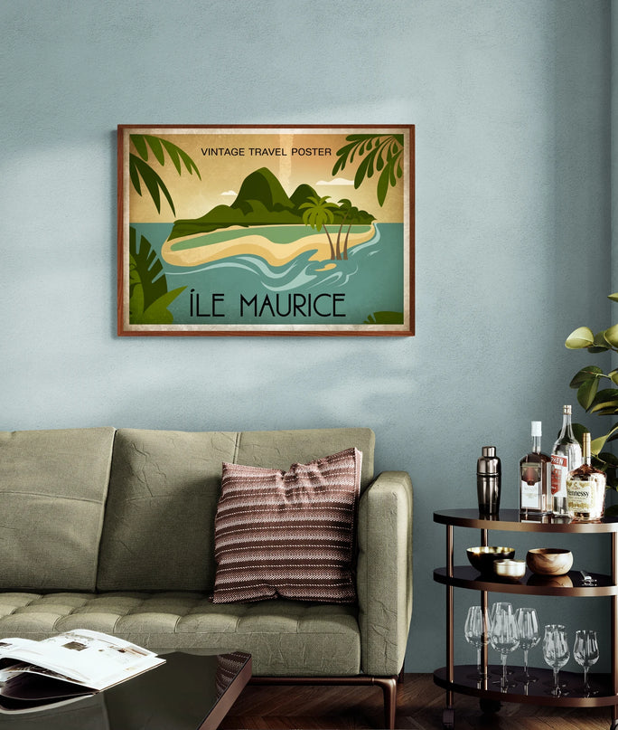 affiche vintage ile maurice