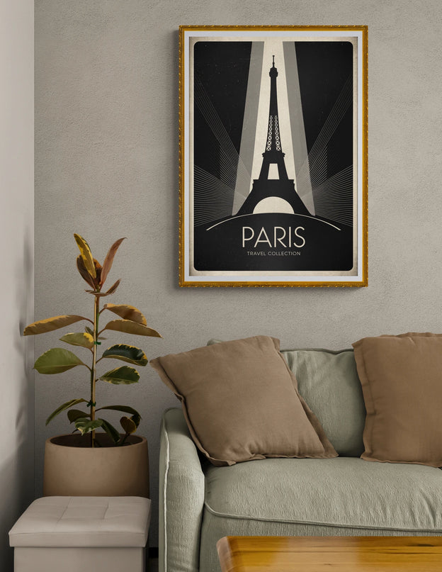affiche retro noir et blanc