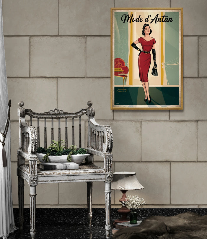 affiche mode vintage