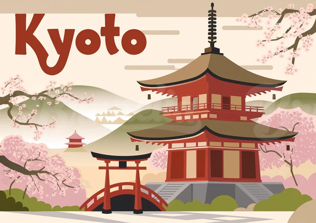 Affiche vintage Kyoto
