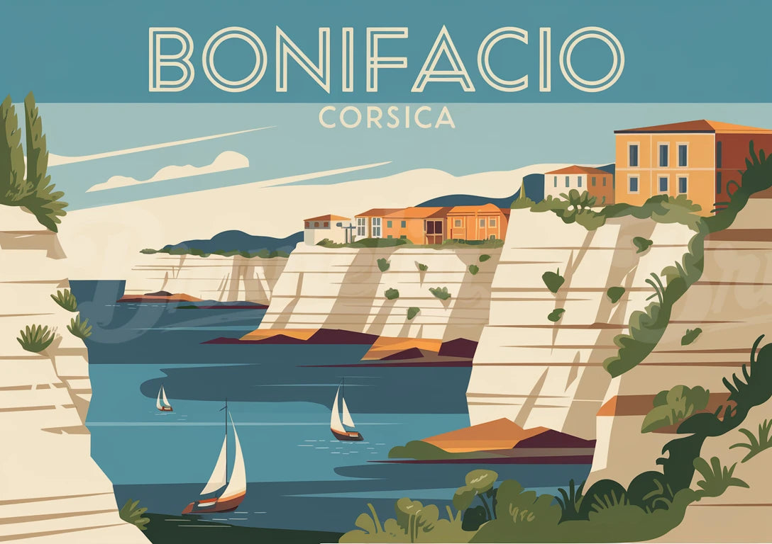 affiche vintage bonifacio