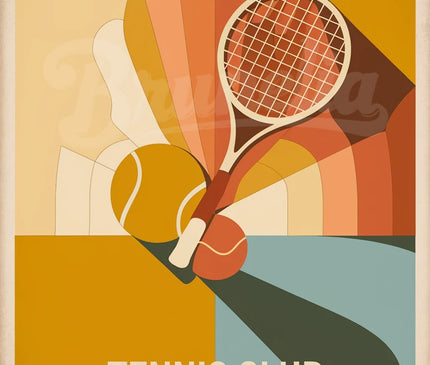 affiche déco tennis vintage