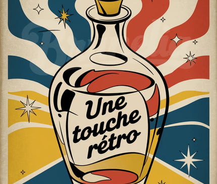 affiche vintage bouteilles en verre 1