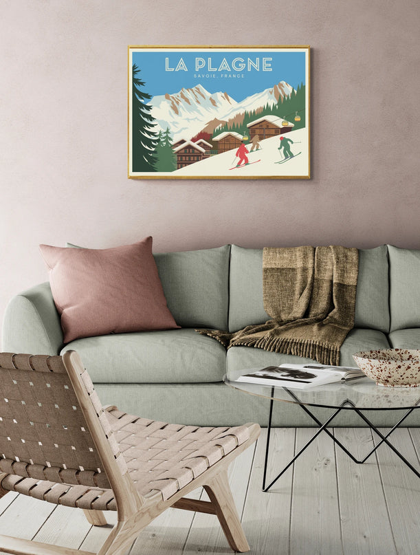 affiche vintage la plagne