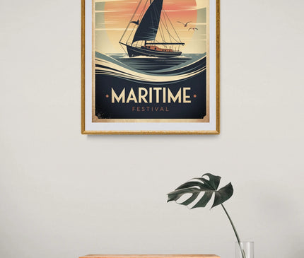 Affiche vintage fête maritime