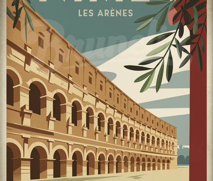 affiche nimes retro