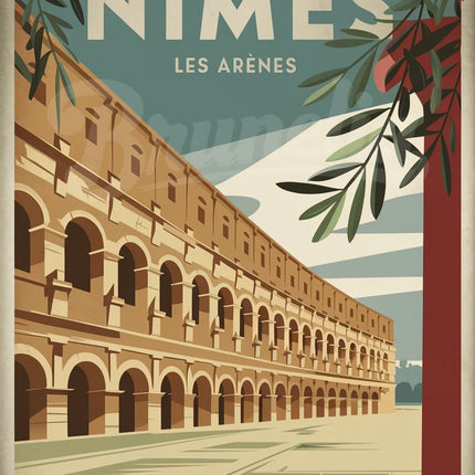 affiche nimes retro