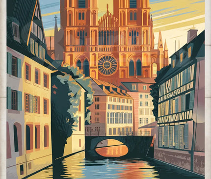affiche vintage strasbourg