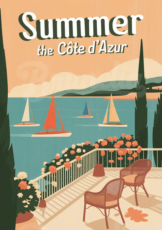 affiche de voyage vintage