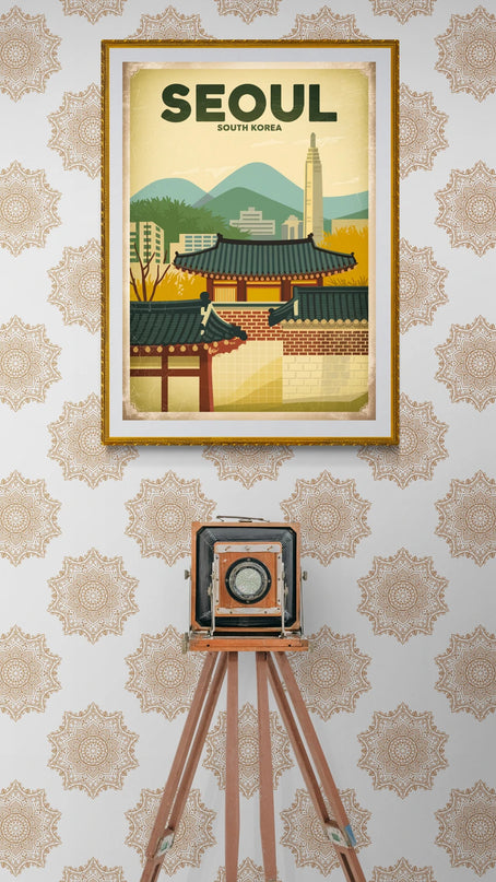 Affiche vintage Séoul
