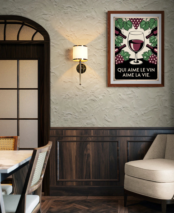 affiche vin vintage