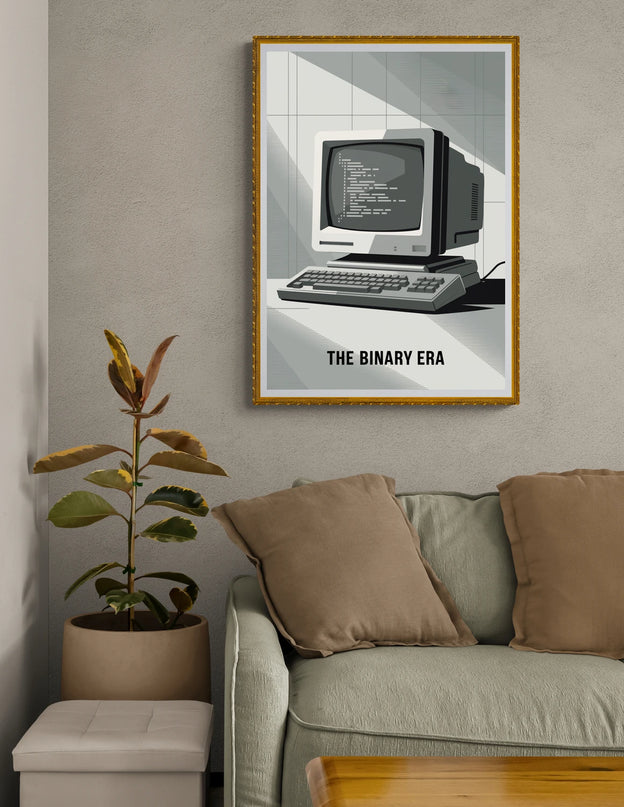Affiche vintage moniteur monochrome