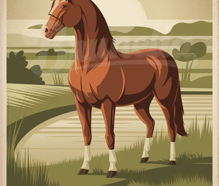 affiche vintage cheval