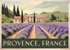 Affiche Lavande et Maison Provençale Vintage
