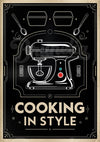 Affiche robot culinaire rétro Cooking in Style