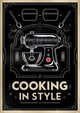 Affiche robot culinaire rétro Cooking in Style