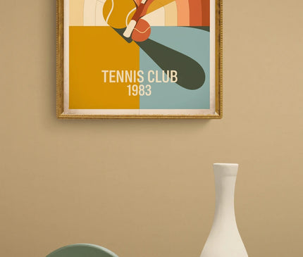 affiche déco tennis vintage