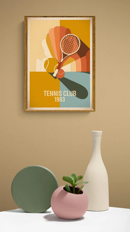 affiche déco tennis vintage
