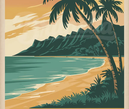 affiche vintage hawaii