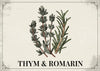 Affiche herbes aromatiques thym romarin
