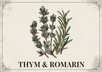 Affiche herbes aromatiques thym romarin