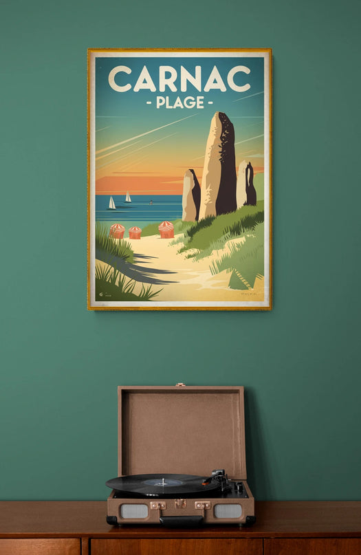 affiche vintage carnac