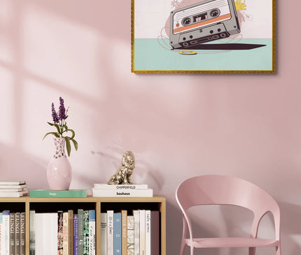 Affiche cassette audio vintage