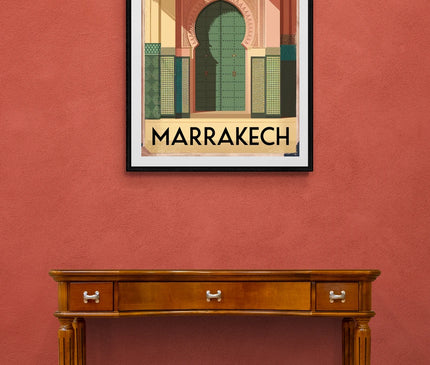 affiche vintage marrakech