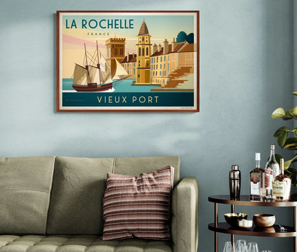 affiche vintage la rochelle