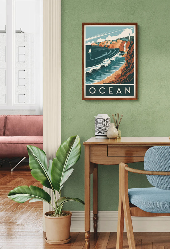 Affiche vintage océan